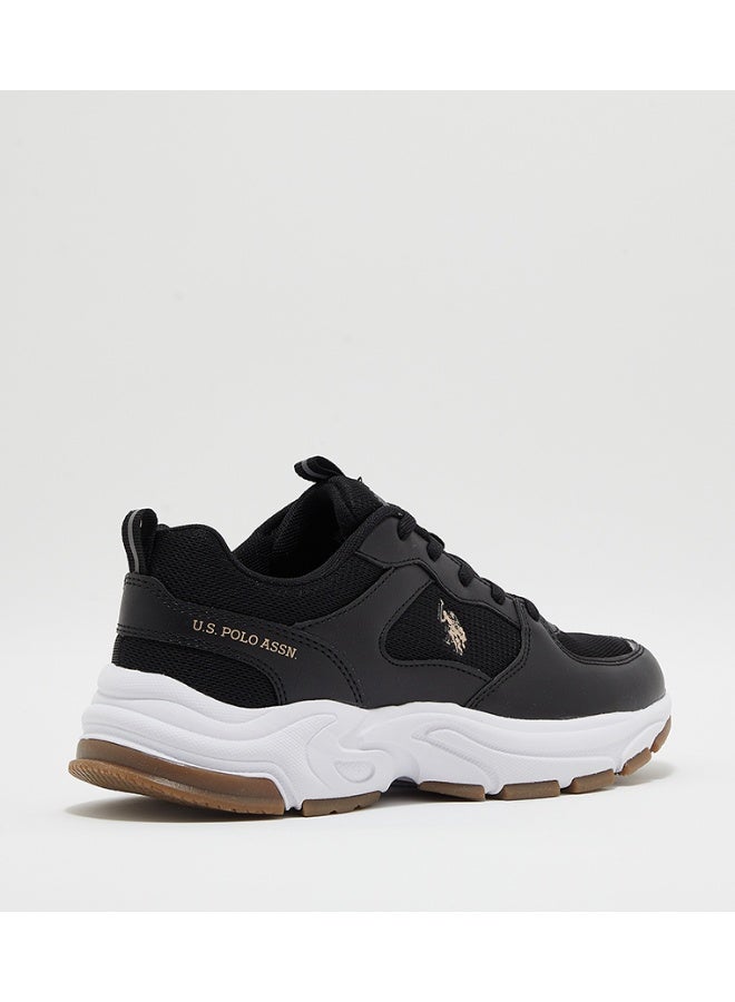 U.S. Polo Assn. أحذية رياضية نسائية من U.S. Polo Assn. SORLEY GLB 6FX بنعل سميك - أسود - Image 3